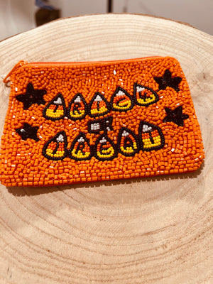 Halloween Seed Bead Coin Purse