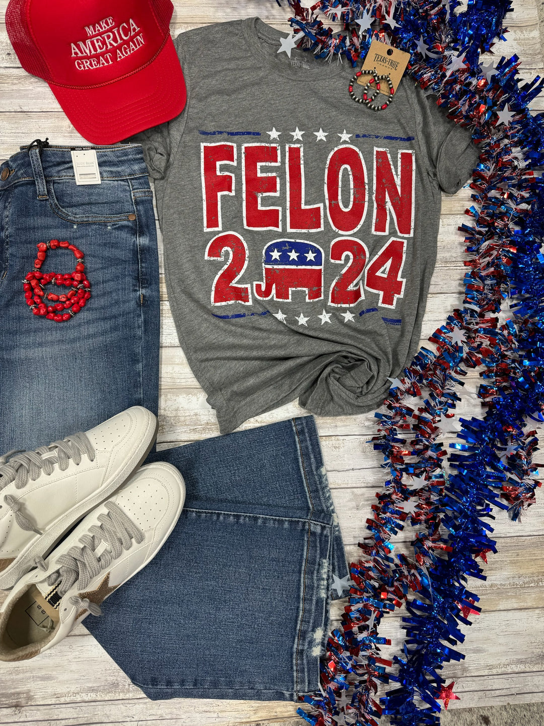 Felon 2024 Graphic Tee by Texas True Threads