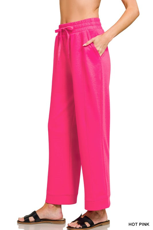 Zenana Scuba Drawstring Pants