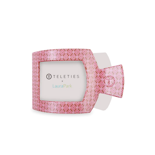 TELETIES Berry Cozy Square Flat Hair Clip-Medium