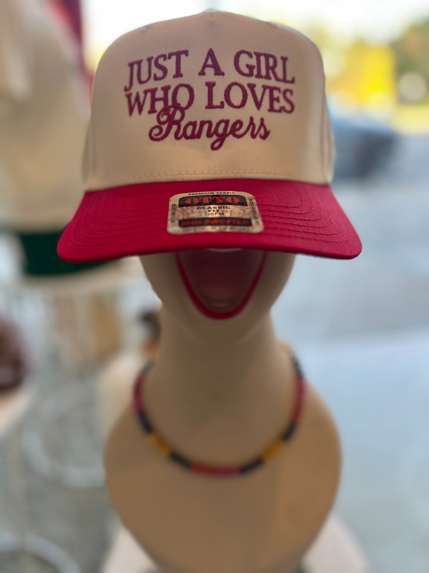 Just A Girl Who Loves Embroidered Trucker Hats
