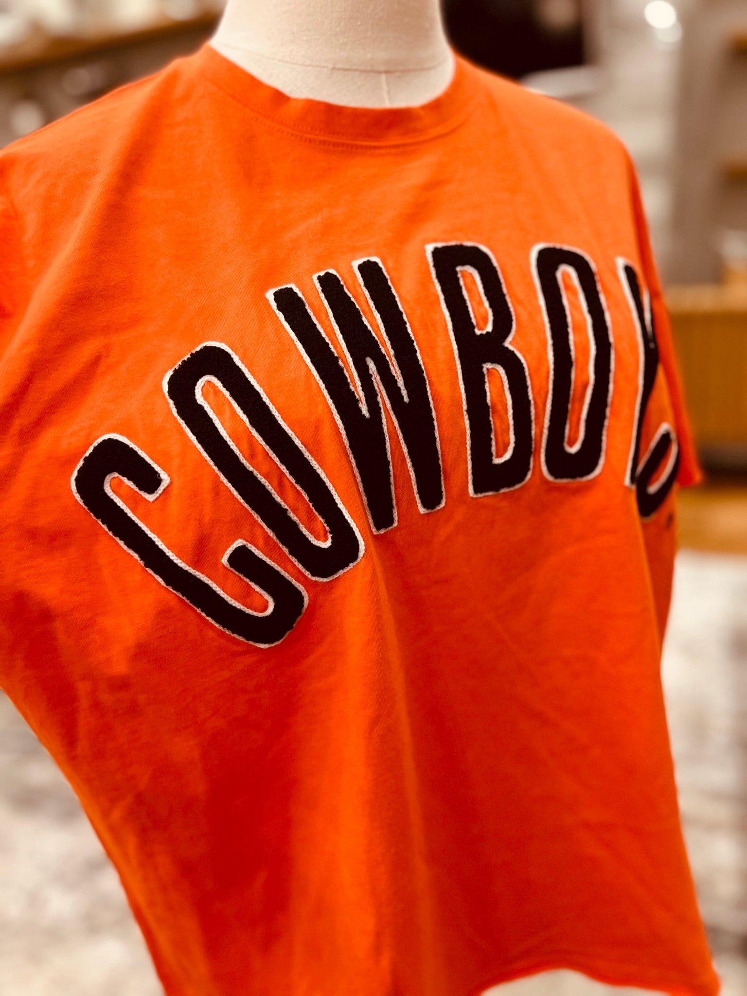 Cowboys Orange Chenille Oversized Tee