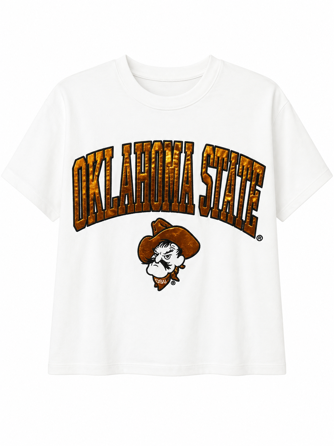BB Stadium White OK State/Pete Head & Shine Top