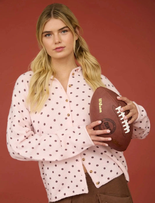 Polka Dot Button Up Cardigan