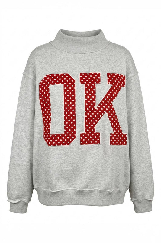 Polka Dot OK Mockneck