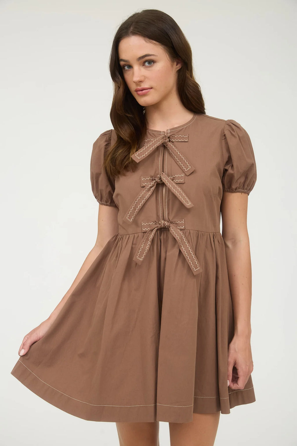 Urban Mocha Front Tie Dress