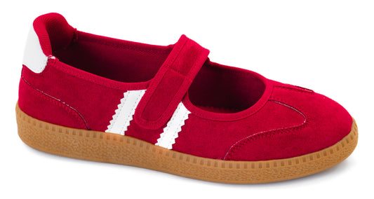 Calm Down Mary Jane Red Sneaker by Corkys Footwear