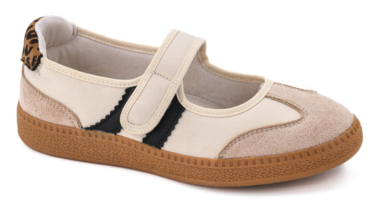 Calm Down Sand Combo Mary Jane Sneaker by Corkys Footwear
