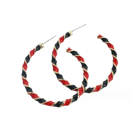 Color Twist Hoop Earrings