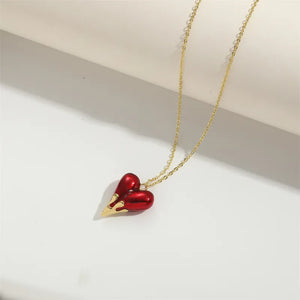 Drip Heart Necklace