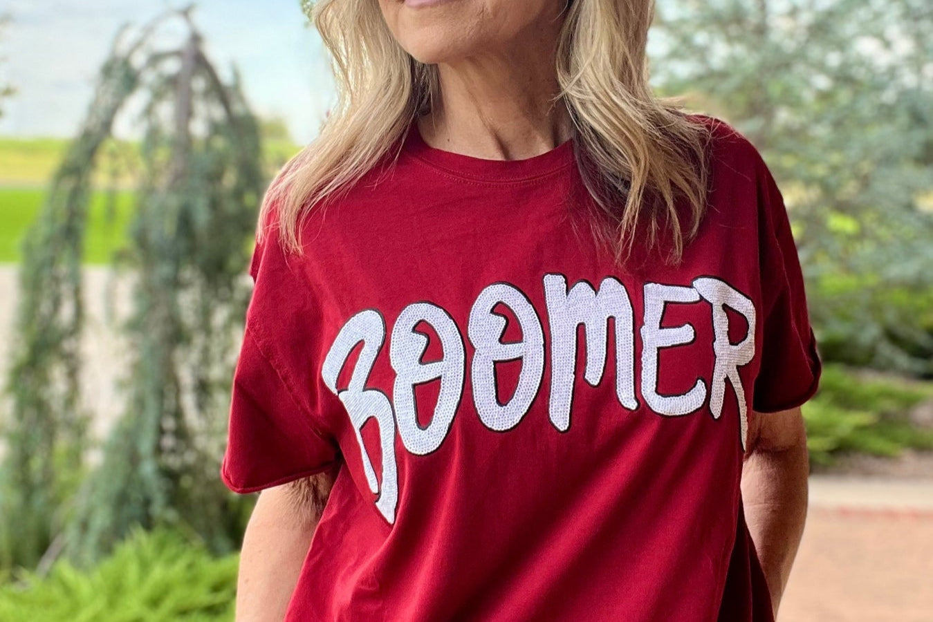BB Boomer Sequin Graphic Top
