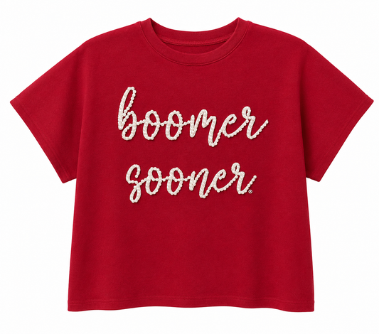 BB Stadium Crimson Boomer Sooner Pearl Top