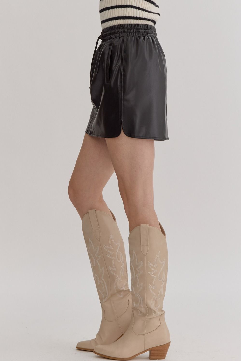 Entro Faux Leather Skirt