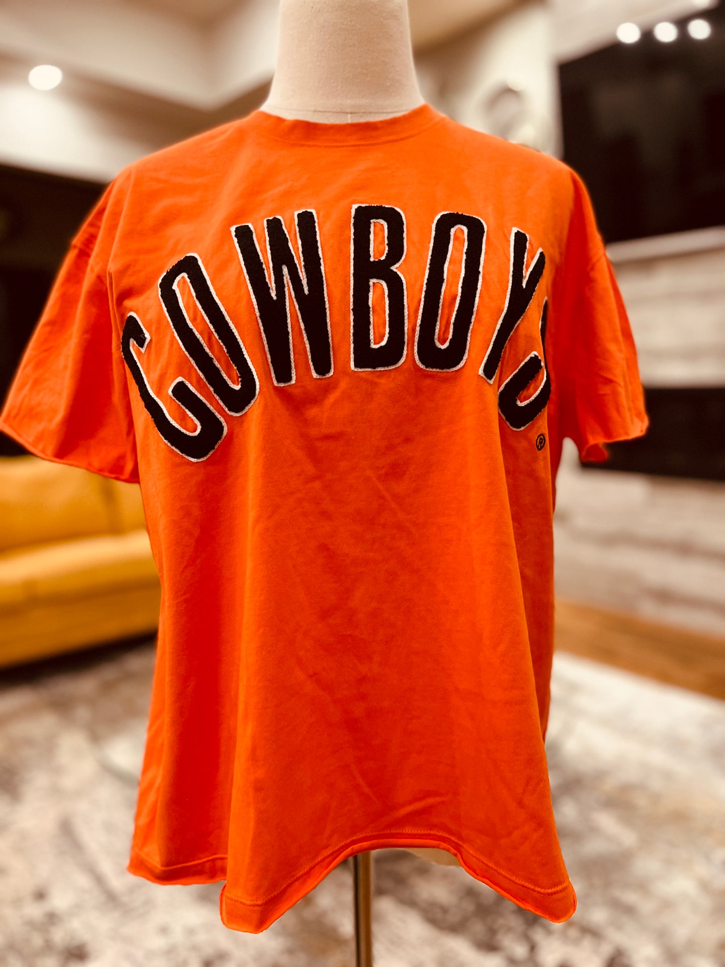 BB Cowboys Orange Chenille Stadium Oversized Tee