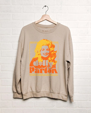 Dolly Parton Golden Dolly Sand Thrifted Sweatshirt by LivyLu