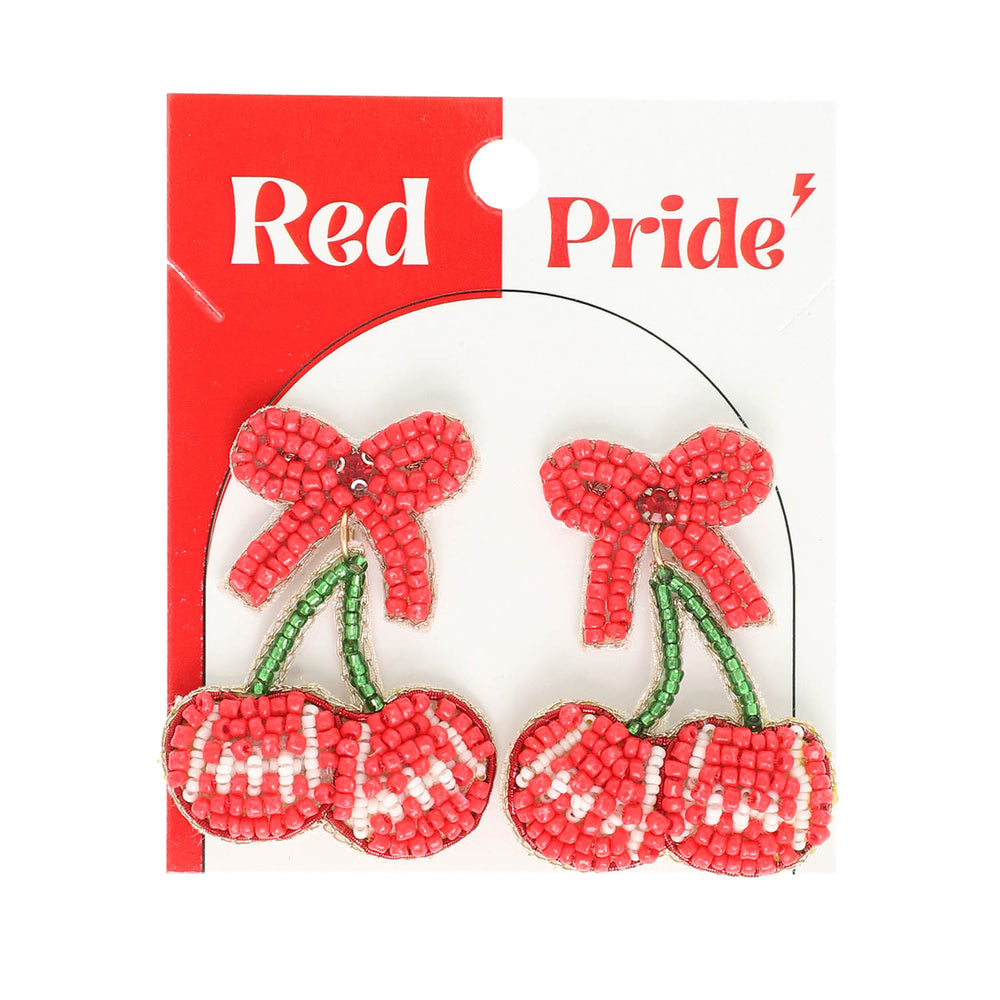 Game Day Pride Cherry Drop Earrings