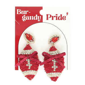 Game Day Pride Football Drop Earrings