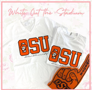 CJ OSU White Stadium Comfort Colors Graphic Tee