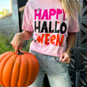 Pink Halloween Graphic Tee