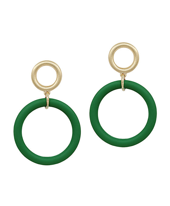Round Metal Color Coated Earrings
