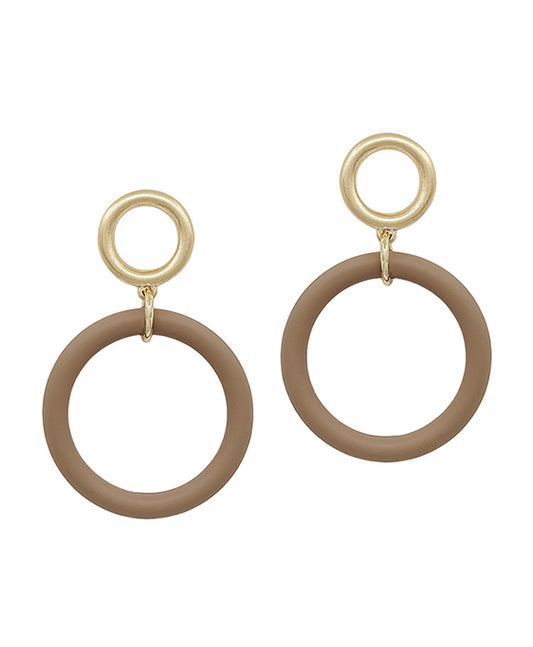 Round Metal Color Coated Earrings