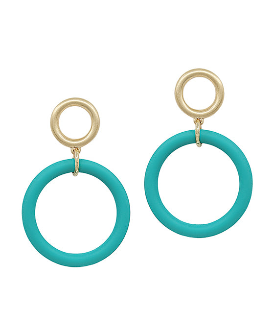 Round Metal Color Coated Earrings