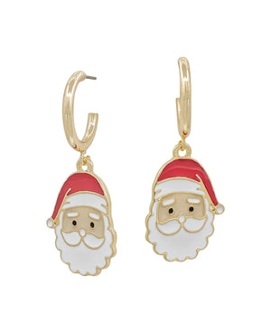 Santa Hoop Earrings