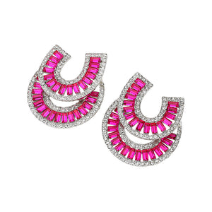 Double Stone Embellished Earrings