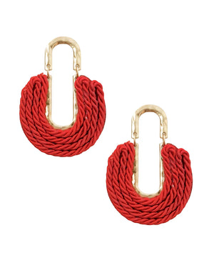 Woven Thread Post Earrings