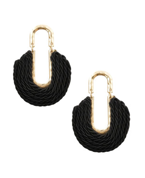 Woven Thread Post Earrings