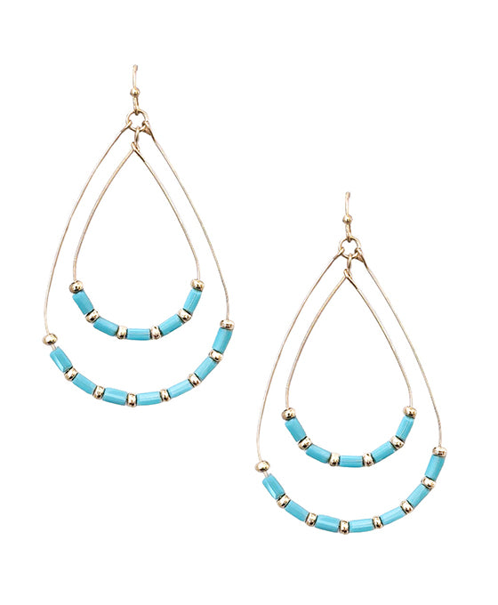Double Wire Teardrop Earrings