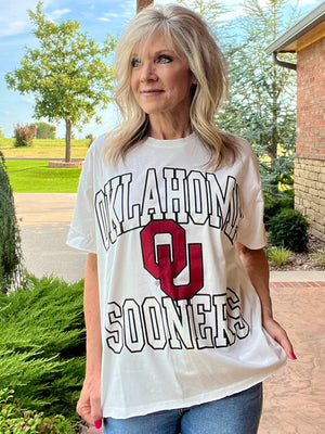 BB OU Rhinestone Graphic Top