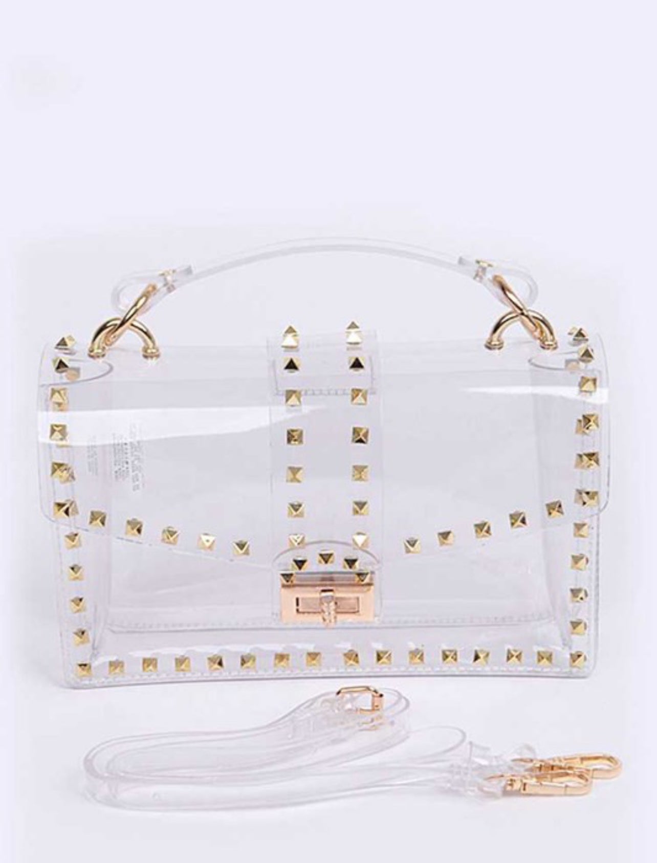Clear Studded Clutch/Handbag