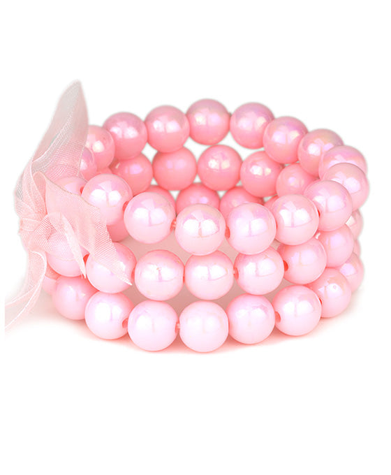 Pastel Bead Bracelet Set