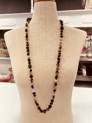 Neutral Single Strand Bead Necklace