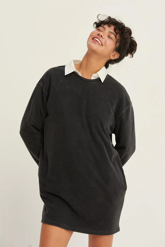 Janie Oversized Sweatshirt Short Dress