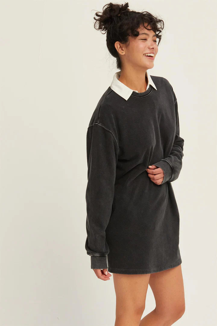 Janie Oversized Sweatshirt Short Dress
