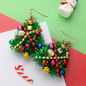 Christmas Tree Dangle Earrings