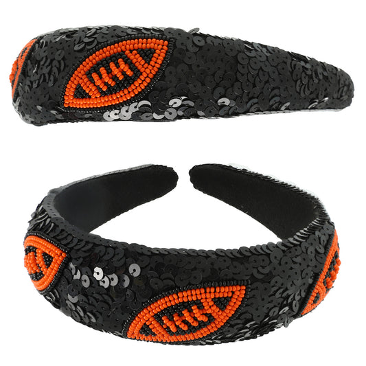 Football Sequin Headband