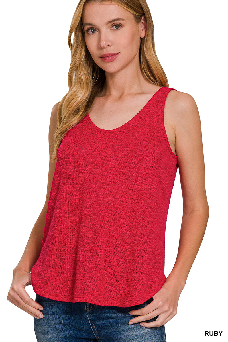 Zenana Hacci Tank Top