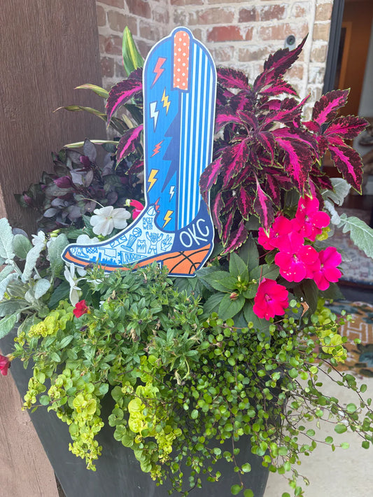 OKC Potted Plant Sign