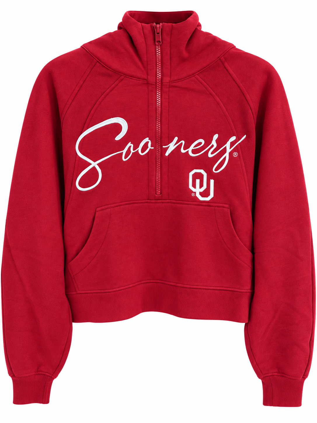 OU Stadium 1/4 Zip Cropped Hoodie