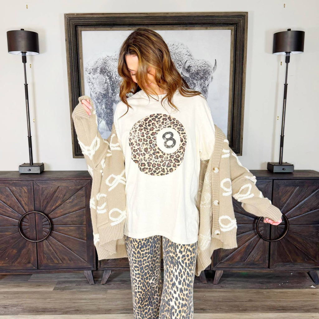 Leopard 8 Ball Graphic Tee