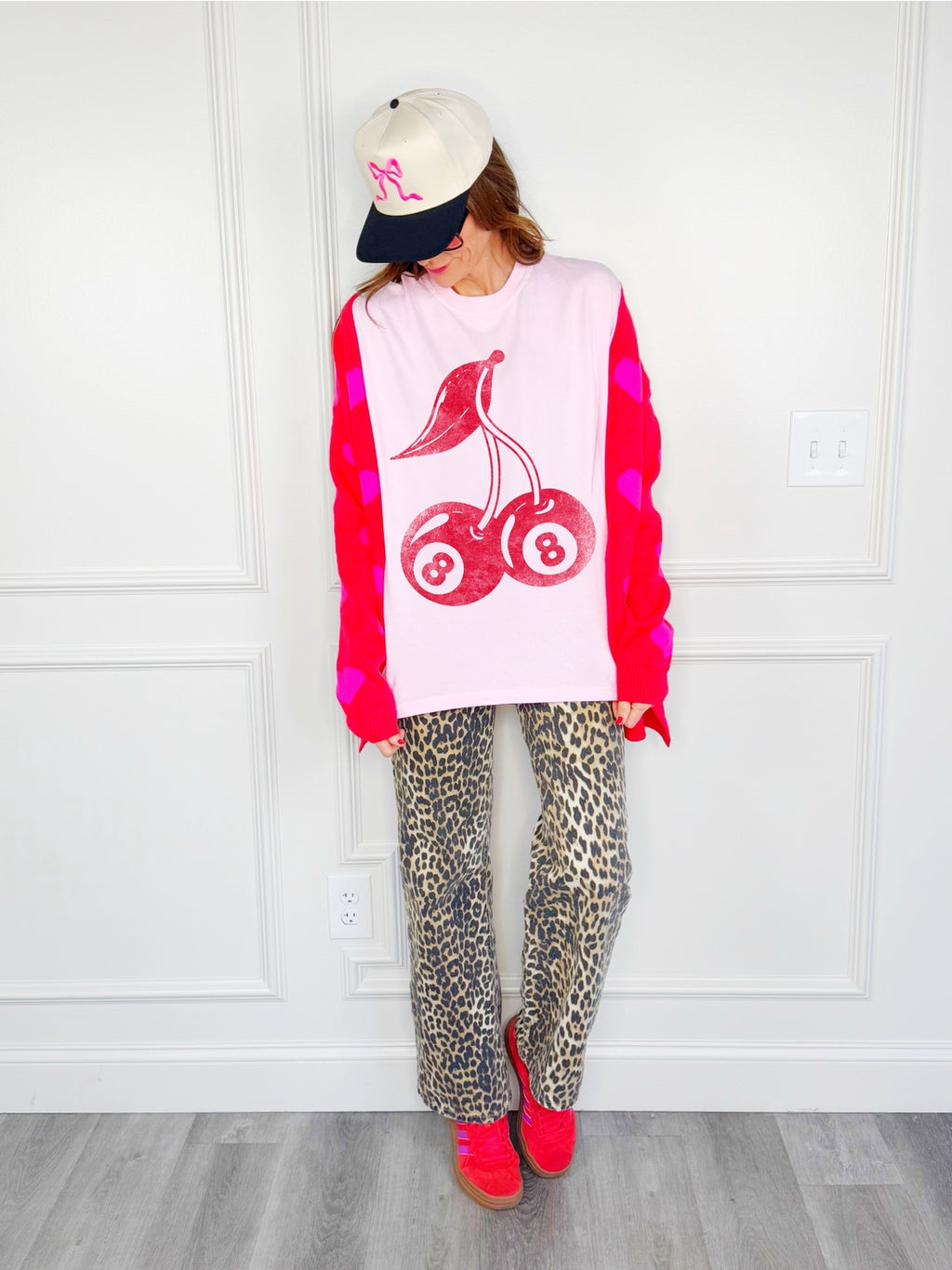 Pink Cherry 8 Ball Graphic Tee