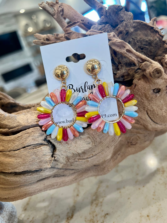 A Drop Of Color Crystal Bead Earrings