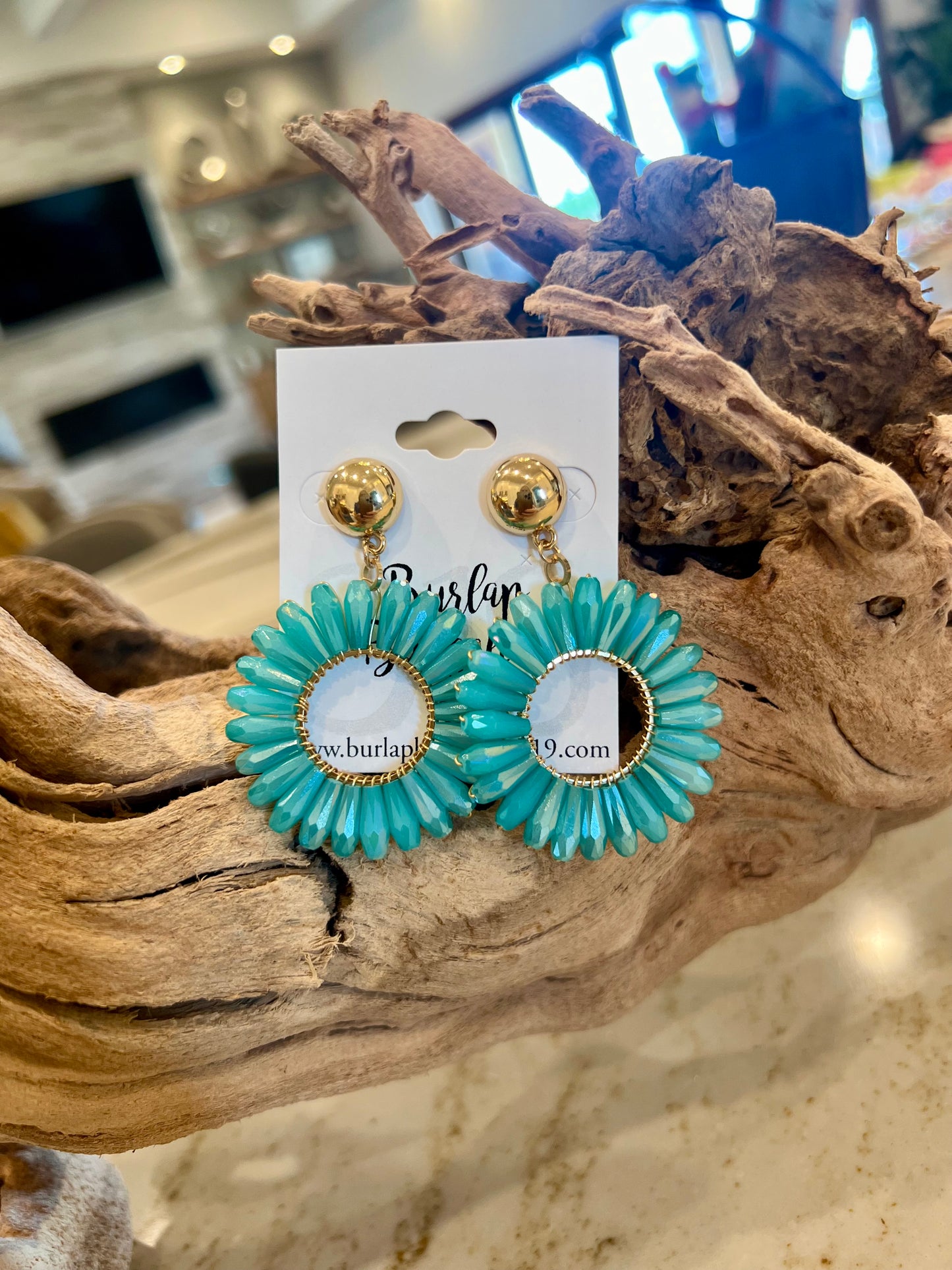 A Drop Of Color Crystal Bead Earrings