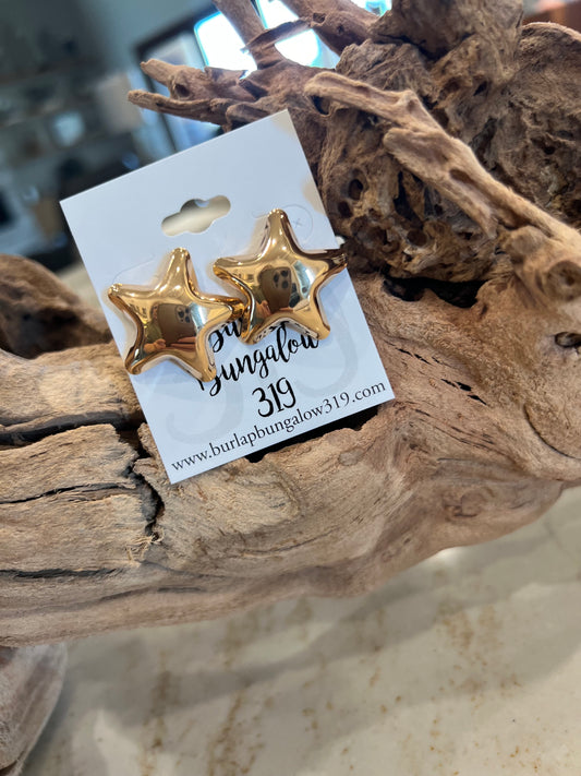 Starry Metal Stud Earrings