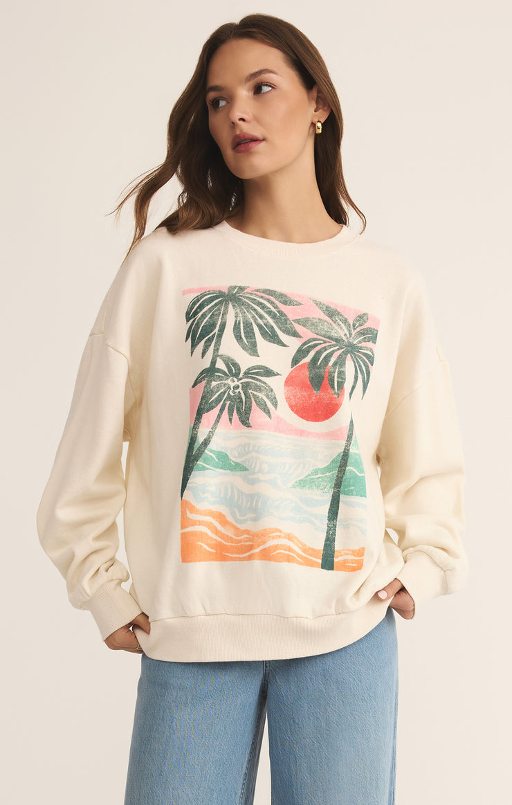 High Tide Sunday Graphic Sweatshirt by Z Supply