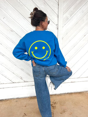 Have a nice day smiley graphic sweatshirt