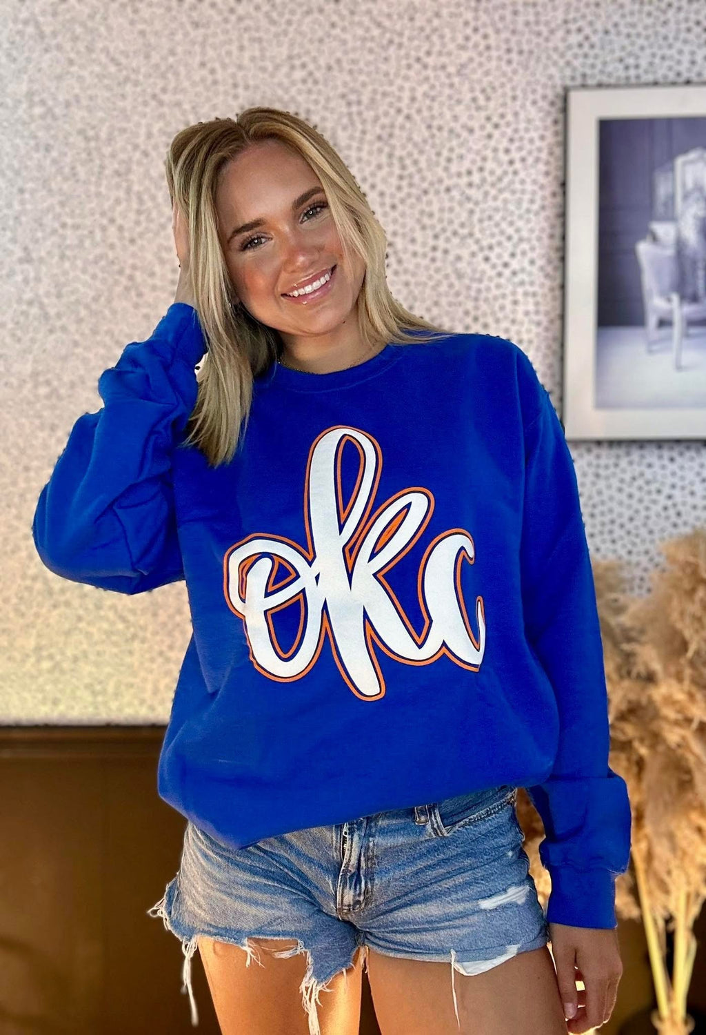 OKC Puff Script Graphic Sweatshirt